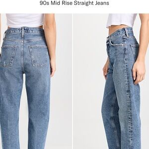 Agolde 90s Mid Rise Straight Jeans in Affair
